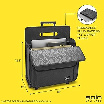 Amazon.com: Solo New York Rolling Catalog Case with Wheels
