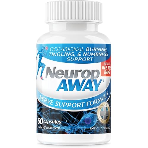 NeuropAWAY Nerve Support Supplement – Taurine, R-Alpha Lipoic Acid, Acetyl-L-Carnitine & Vitamin B12 – Supports Healthy Nerve Function As You Age - 60 Capsules
