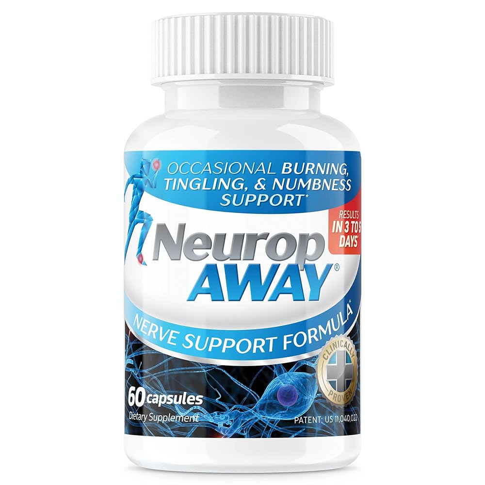 NeuropAWAY Nerve Support Supplement, R-Alpha Lipoic Acid to Help Provide Nerve Relief and Health in as Little as 5 Days, Acetyl-L-Carnitine, Taruine, Vitamin B12, L-Citrulline 60 Capsules