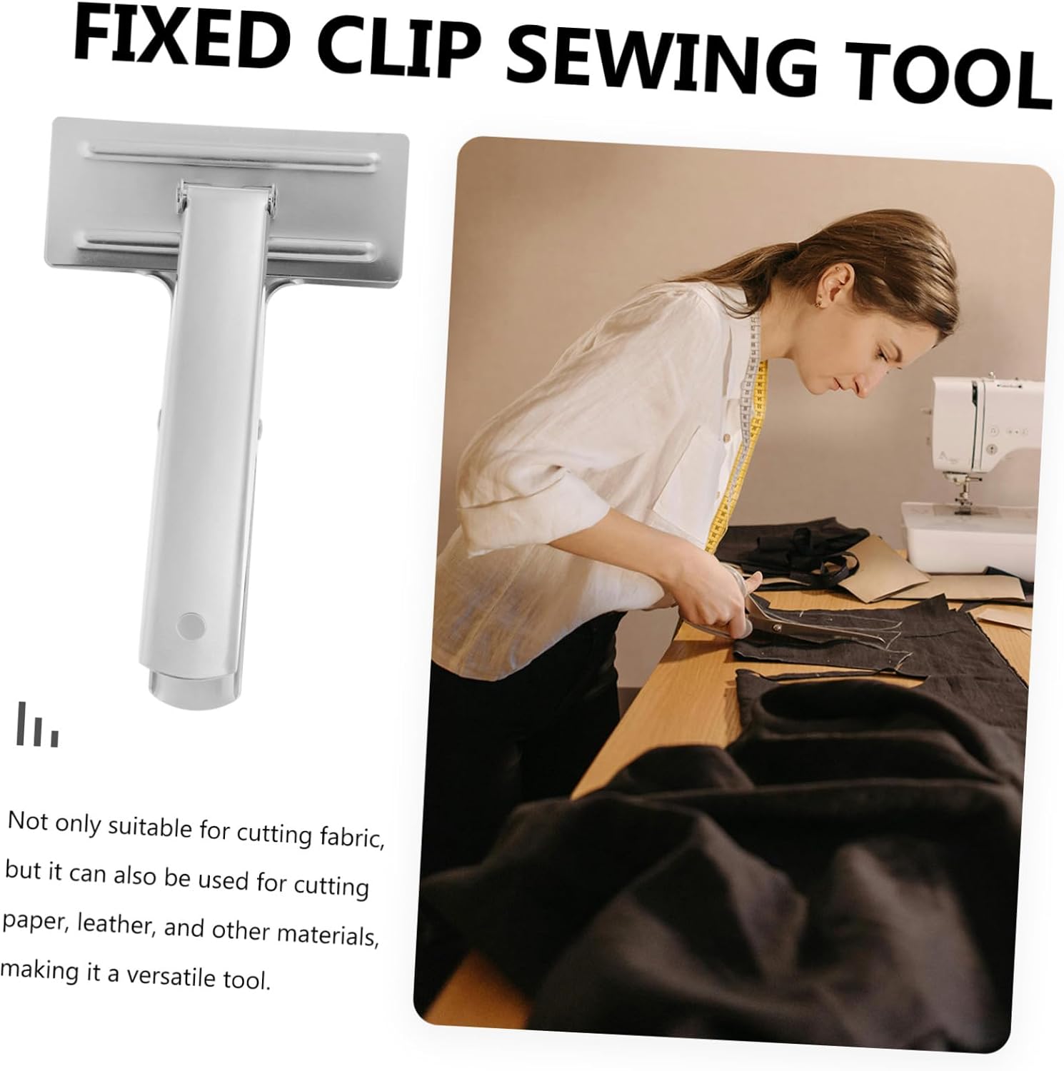 Anneome Jumbo Sewing Clip for Quilting and Crafting Stainless Steel Clamp for Handwork Easy to Use Binding Clip for Home Sewing Projects