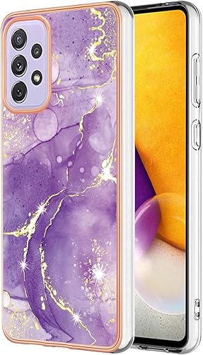 Funda delgada para Samsung Galaxy A13 4G, TPU suave + patrón de mármol IMD a prueba de golpes, lente de cámara y cubierta protectora de pantalla