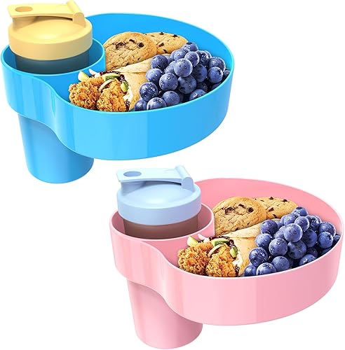 Miniatura 8 de Bandeja de viaje para asiento de automóvil, 2 unidades, bandeja de viaje para automóvil, refuerzo, cochecito, kit de artículos esenciales
