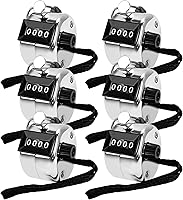 POXXU 6 Pack Hand Tally Clicker Counters with Lanyard - 4-Digit Display for Coaching, Knitting, Golf, Fishing, Sports