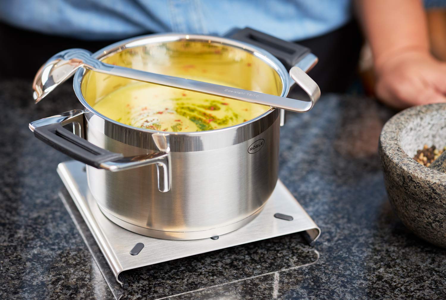 Rösle Mestolo Lungo 31.5cm In Acciaio Inox 18/10 - Con Gancio Per Appendino, Design Senza Saldature - Foto 6