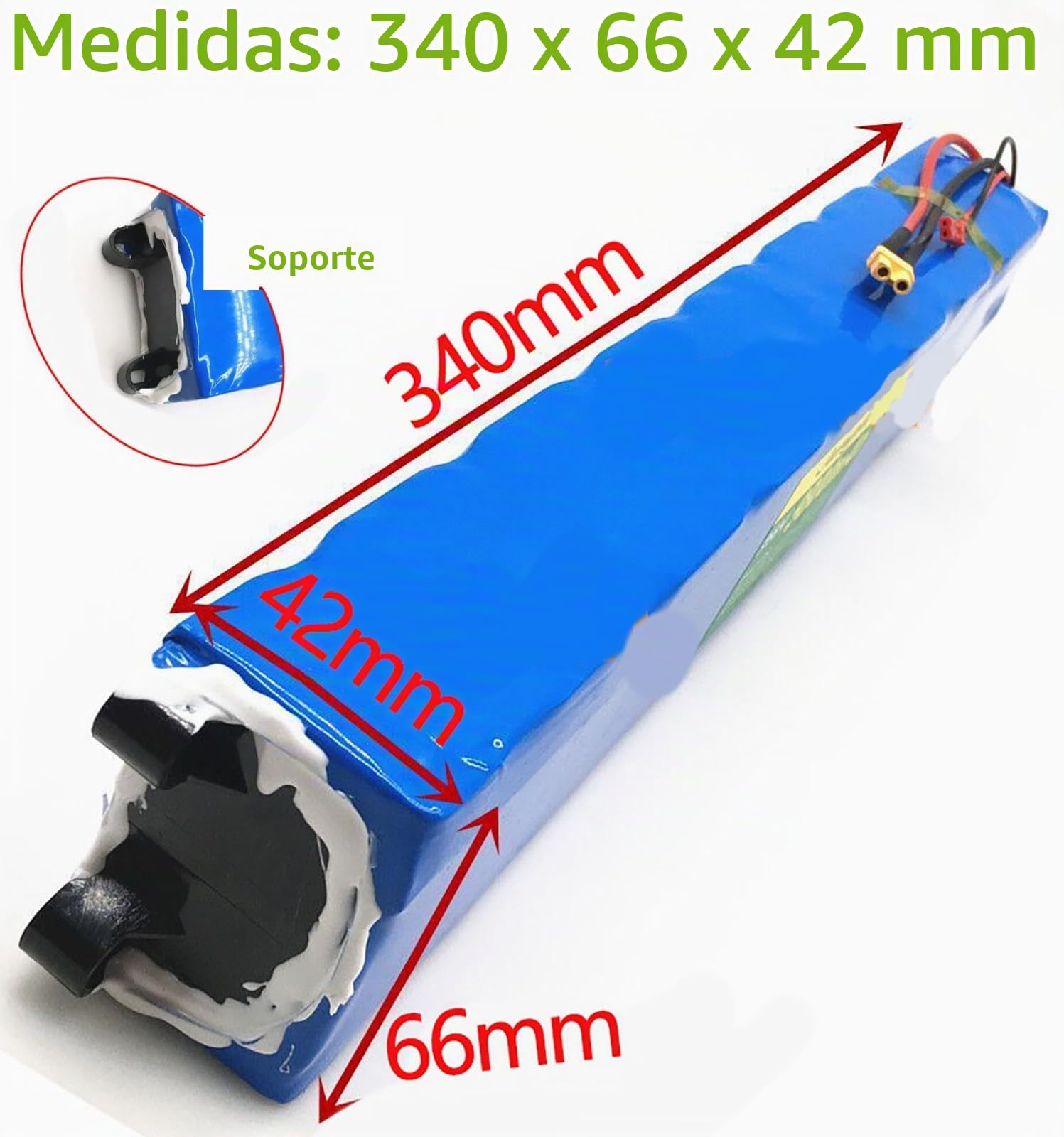 Batería de Litio de 36V 10ah ebike, batería de Scooter de Iones de Litio m365, con Cargador 42v2a, Batería De Alta Potencia para 750W Bicicletas eléctricas de Equilibrio XT30