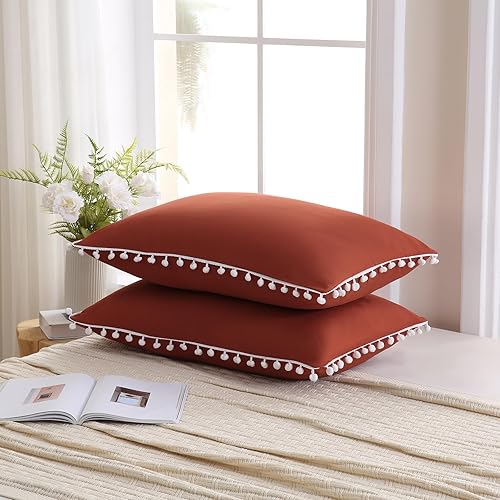 Miniatura 67 de Blue Body Pillow Cover Shabby Chic Long Pillow Case Cover Navy Blue Pom Poms Fringe Body Pillow case with Pocket Closure 20x54 inches(Body,Navy Blue)