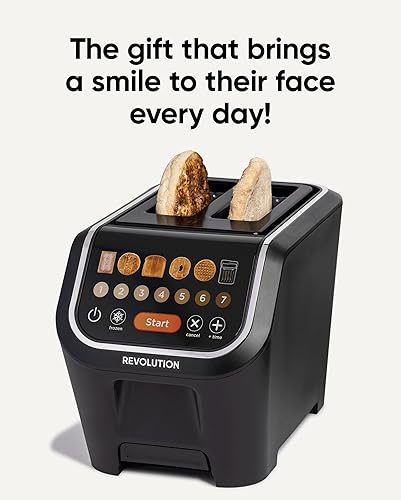 Miniatura 9 de Revolution R90 Tostadora digital Tostadora de alta velocidad de 2 rebanadas con tecnología patentada InstaGLO 2.0 Pan tostado, bagels, gofres,