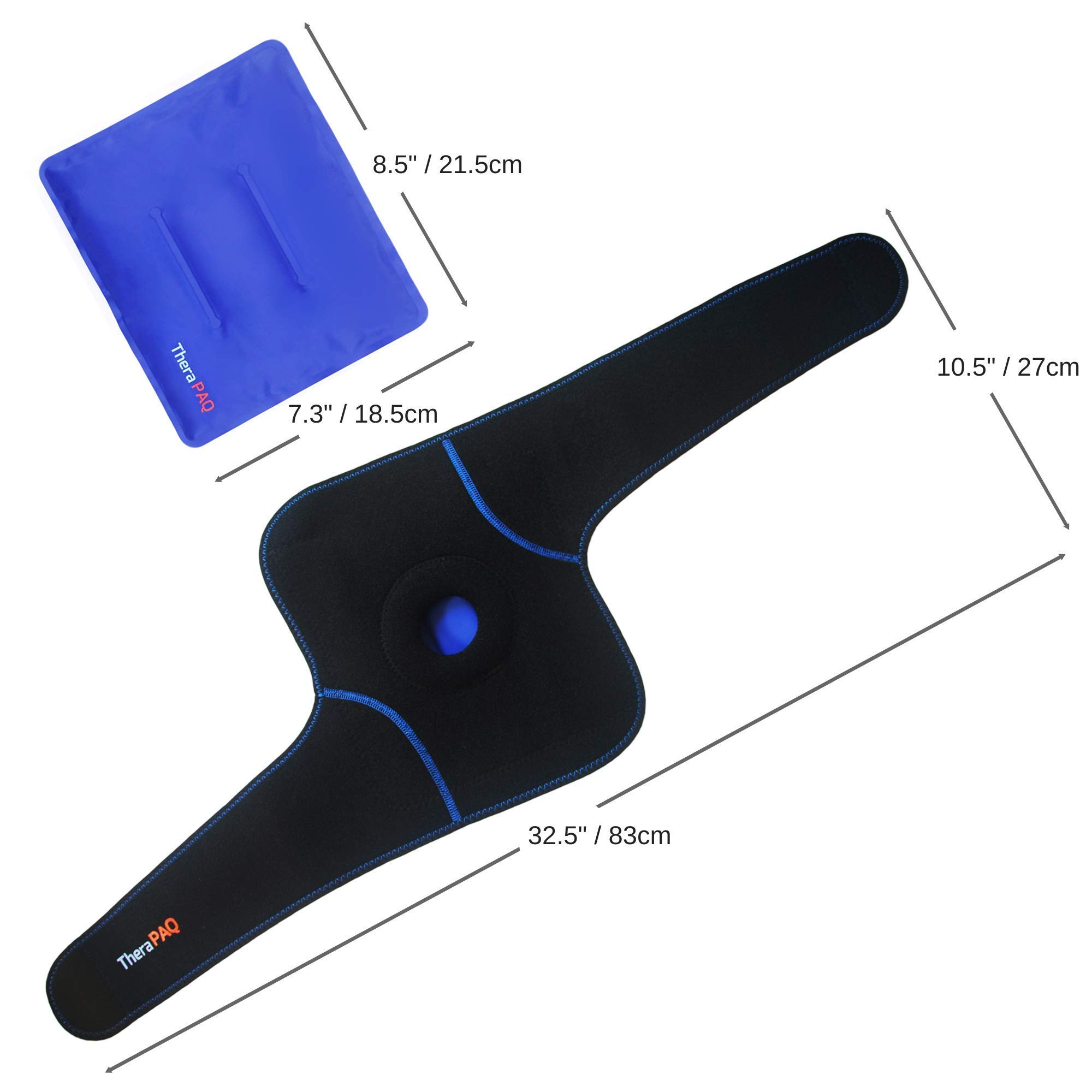 TheraPAQ Knee Ice Pack for Injuries Reusable Hot & Cold Gel