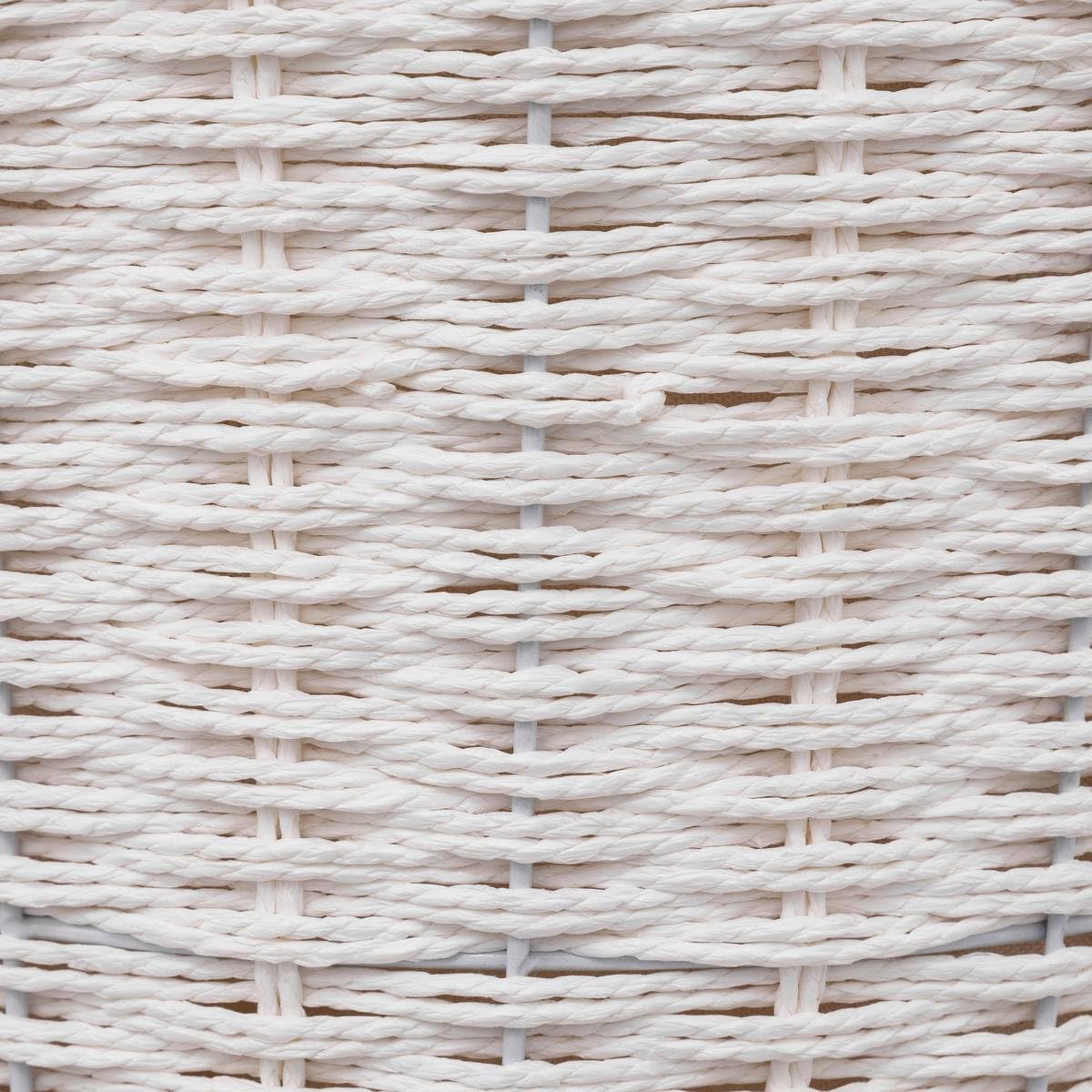 Five - Cesto portabiancheria in tessuto, altezza 58 cm, capacità 40 l, colore: Bianco