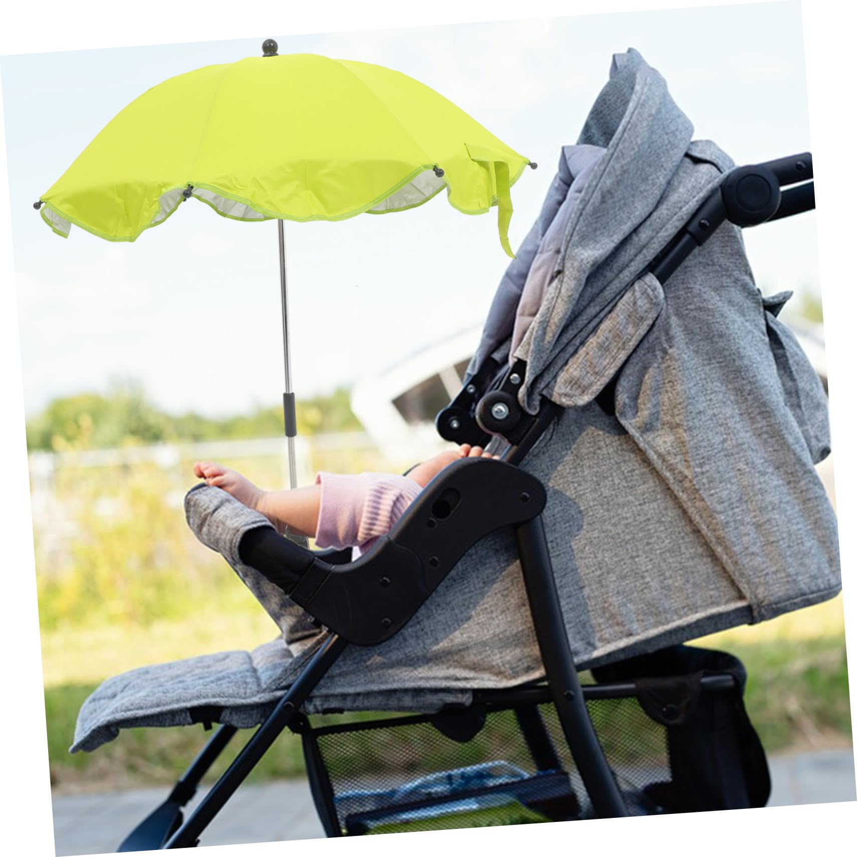Toyvian Sombrilla Ligera y Resistente Ultravioleta para Cochecito de Ñiño Protección UV y Fácil Instalación, Adecuado para Celebracion Verano al Aire Libre