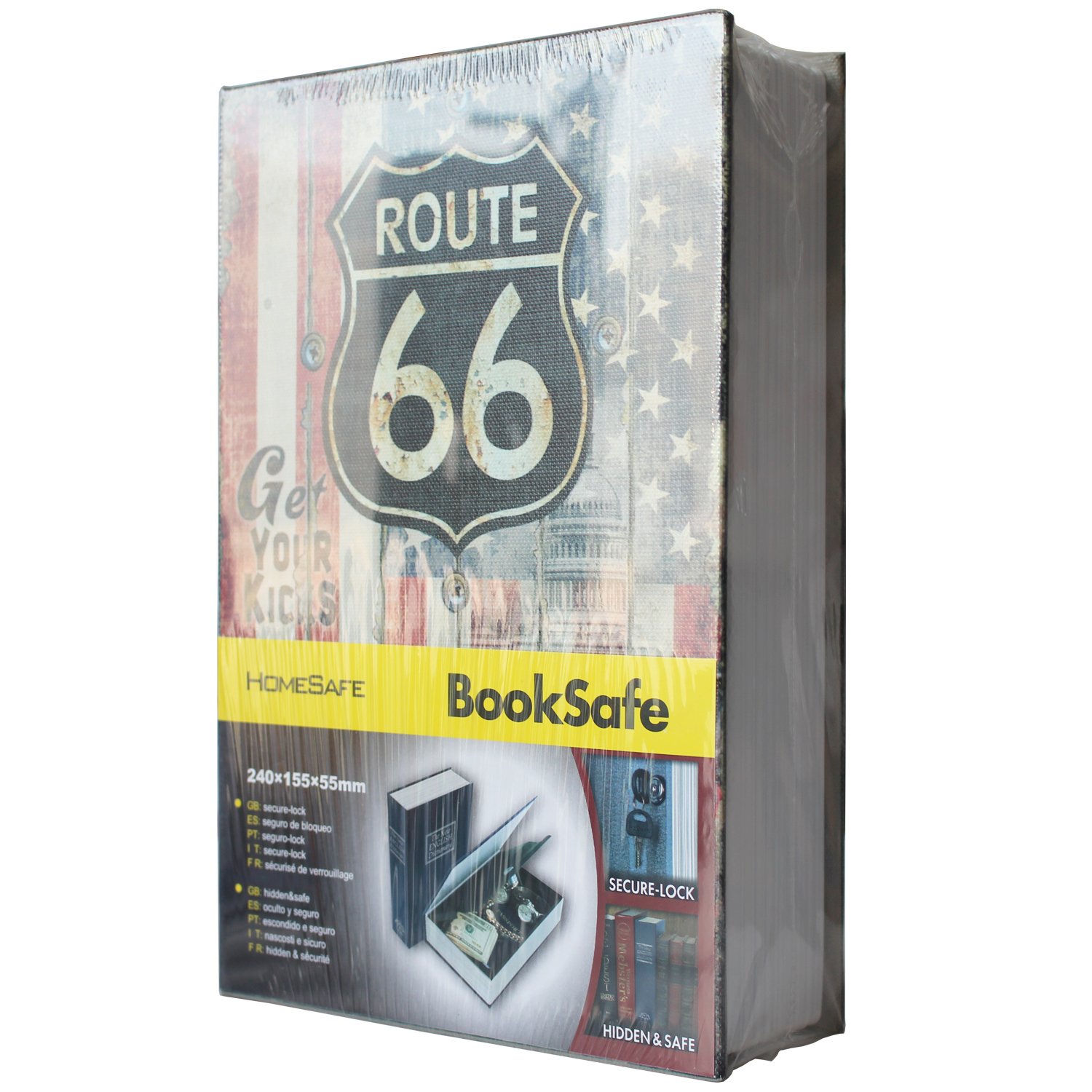 SEPOX® Diversion-Safes Portable Book-Safe Box with Key-Lock 5.6"D x 9"W x 1.6"H Hidden Safe-Book Perfect for Travel, Dorm Store Money, Jewelry, Phone and Passport