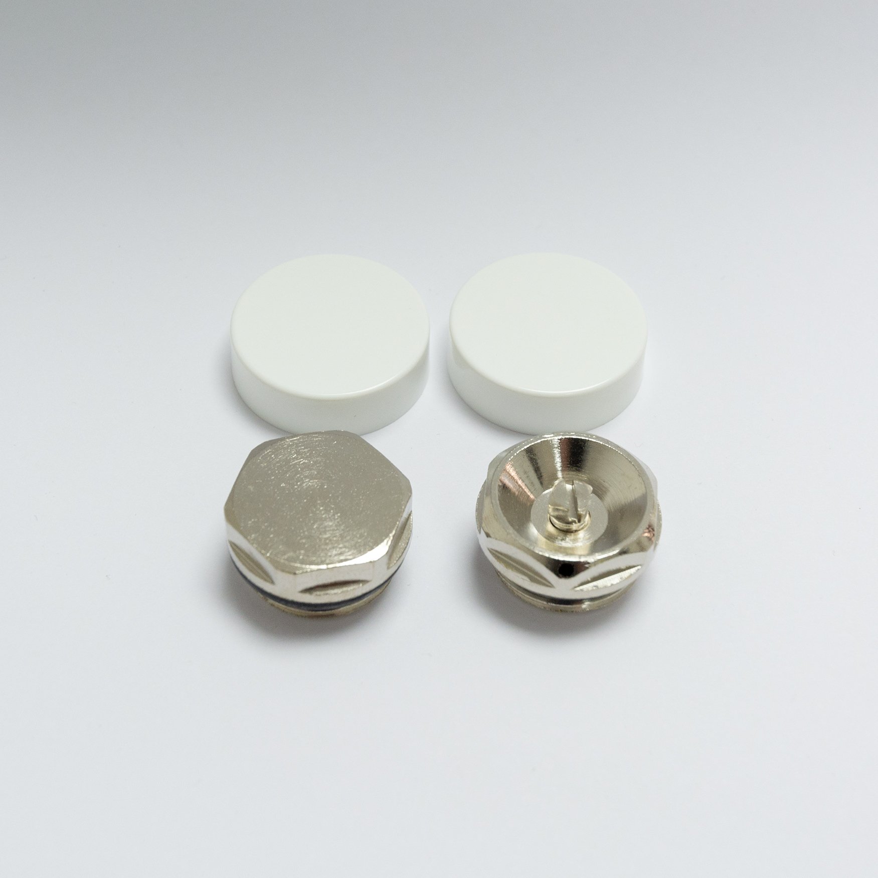 Buy companyblue Two White Cover Cap for Towel Rail Radiator blanking