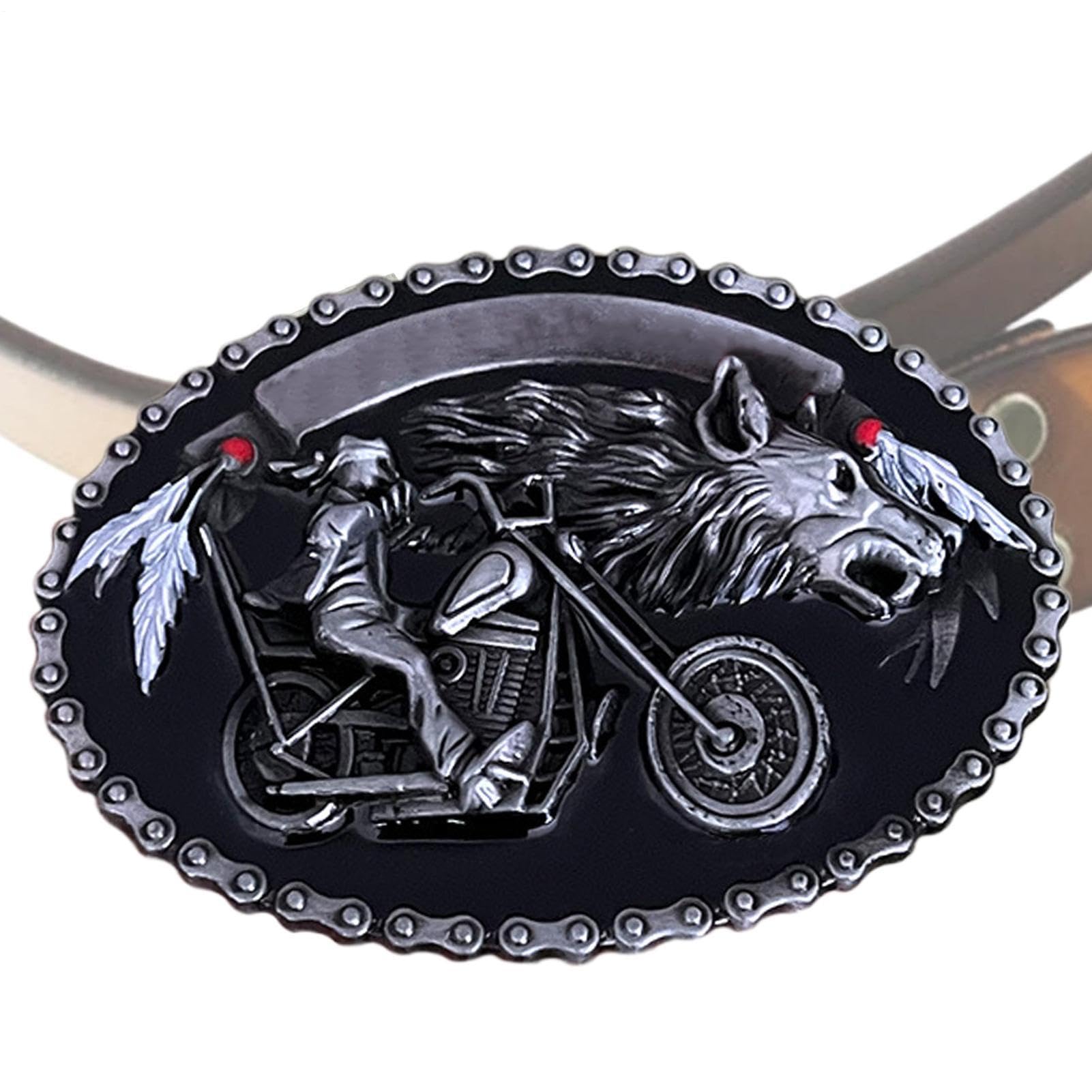 Hebilla de vaquero vintage con diseño de lobo para cinturón de trabajo 8