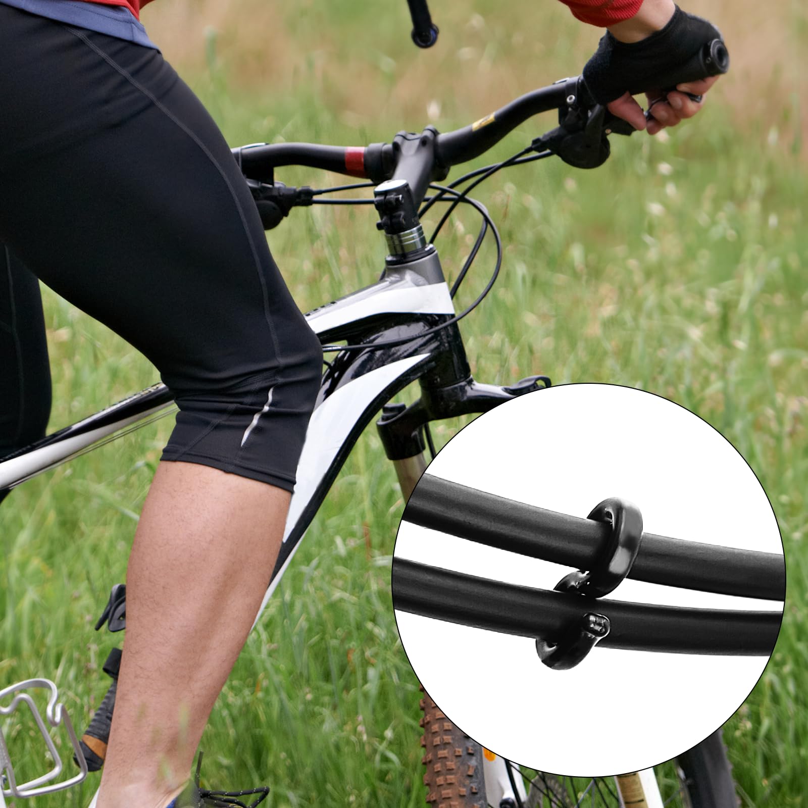 Sheryl&Rain Fahrrad Bremszug Set, Bowdenzug Universal Fahrrad Bremszug und Schaltzug, Fahrrad Bremsseil Hinten Fahrrad Innenzug Set mit 2 V Bremskrümmer(90 Grad) für Mountainbike Rennrad Fahrrad Sport & Freizeit