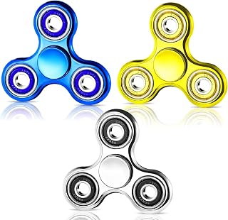 SCIONE Easter Basket Stuffers for Kids 3Pack Fidget Spinners for Kids, Stress Relief Sensory Toy Set, Smooth Fast Spinning Desk Toys for Anxiety ADHD,Fidgets Classroom for Kids 3 4 5 6 7 8 Year Old