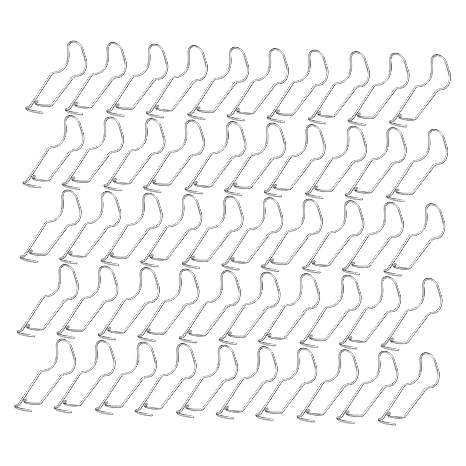 50 Pezzi Clip per Filo Traliccio Piante Collegamento Gabbia Sostegno Rampicanti Fissaggio Tubo Acciaio Zincato Pratiche Adatte a Serra Orto Giardino P, per Tubo da 3.2 Cm X