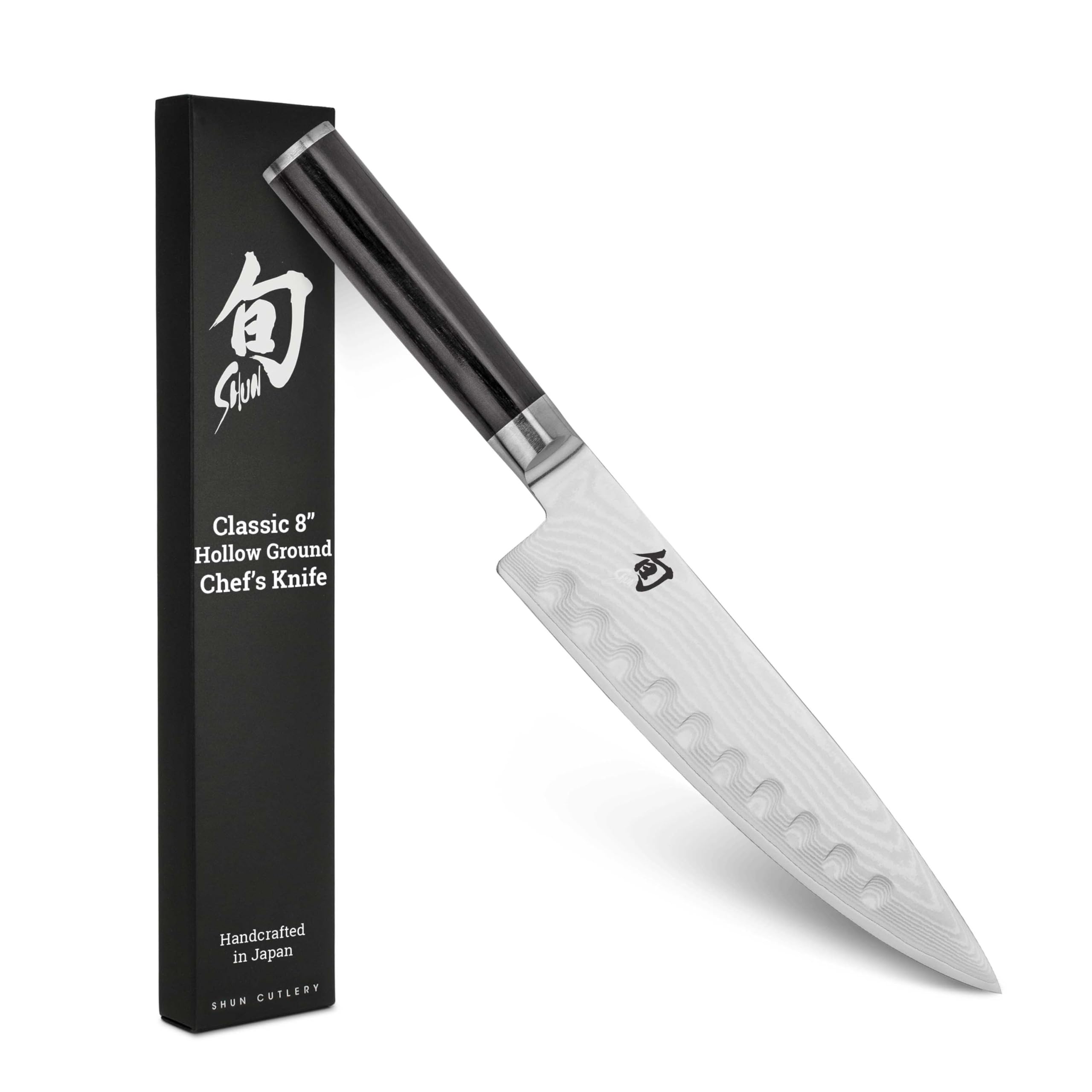 Classic 8-inches Chef's Knife with Scallops Brown