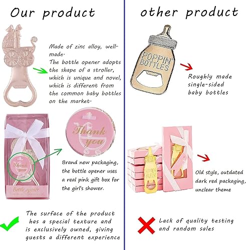 Vista 11 de Abridores de biberones para recuerdos de baby shower, paquete de 24 abridores de botellas, regalos de devolución de baby shower para invitados