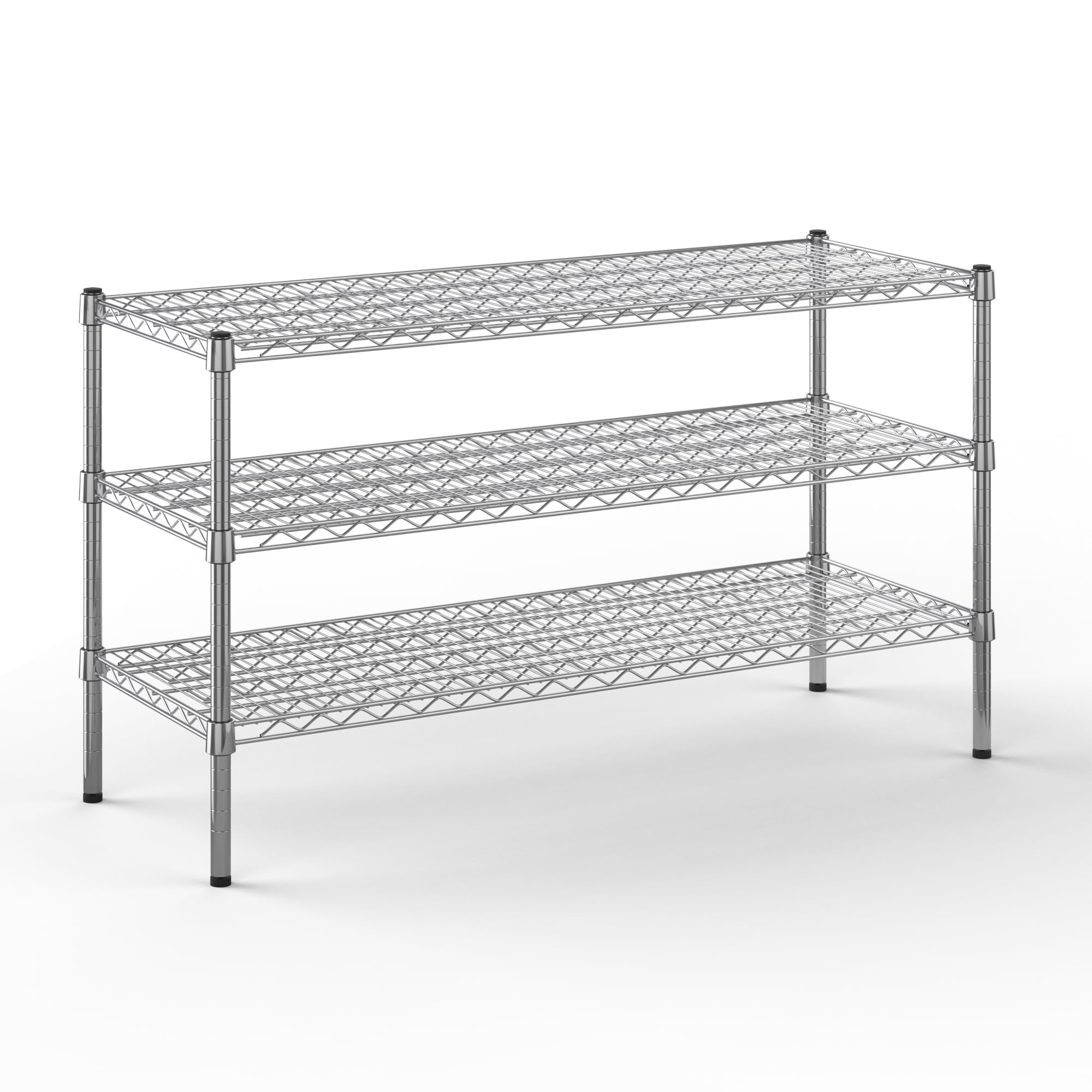 18" Deep x 48" Wide x 27" Height Wire Shelving Kit | 3-Tier | NSF Commercial Storage Rack Unit