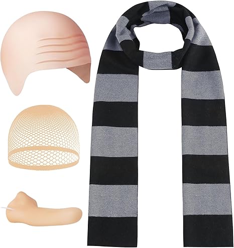 4 pcs halloween costume accessories for adult, black gr…