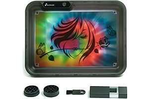 LED Rolling Tray for Weed - 4-Pack Kit Light Up Tray Accessories