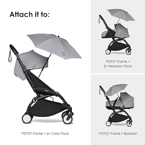 Miniatura 4 de BABYZEN YOYO - Parasol, Stone - Protección UPF 50+ - Compatible con el paquete 0+ recién nacido, moisés, asiento de automóvil y paquete de 6+ colores