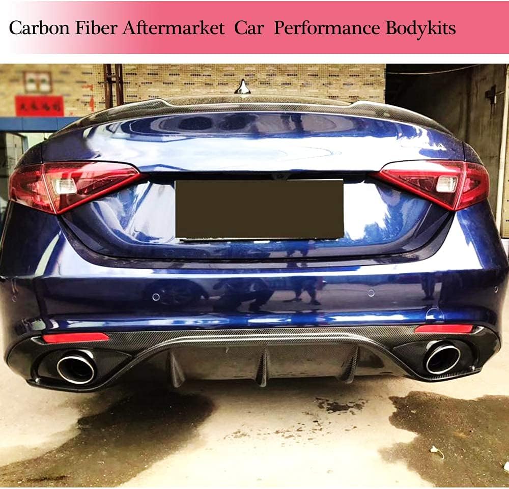 Carbon Fiber Rear Diffuser for Alfa Romeo Giulia 2017-2023 Fits Base TI Sprint Models Lower Bumper Lip Spoiler Body Kit Factory Outlet