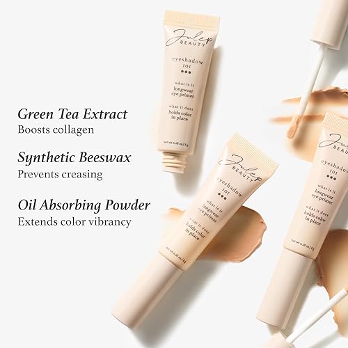 Miniatura 3 de Julep Sombra de ojos 101 de larga duración, imprimación de ojos ligera con infusión de té verde, 0.35 onzas