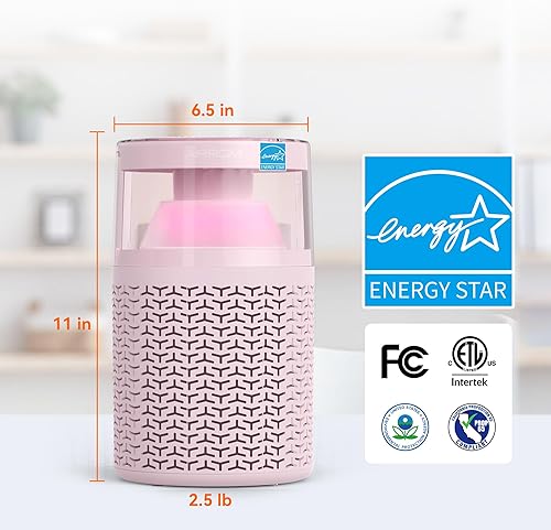 Miniatura 9 de AIRROMI Purificador de aire para mascotas para el hogar y el dormitorio, filtro de carbón activado HEPA, elimina la caspa y el olor de las mascotas,