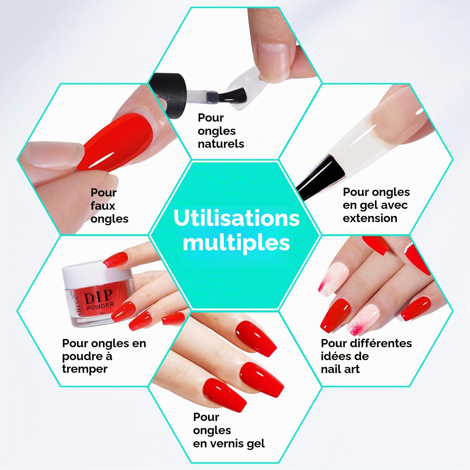 TOMICCA Base et Top Coat Vernis Semi Permanent, 2 * 15ML No Wipe Base Coat et Glossy Top Coat Set, Vernis à Ongles Gel UV/LED Soak-Off Pour Nail Art et Cadeaux Manucure