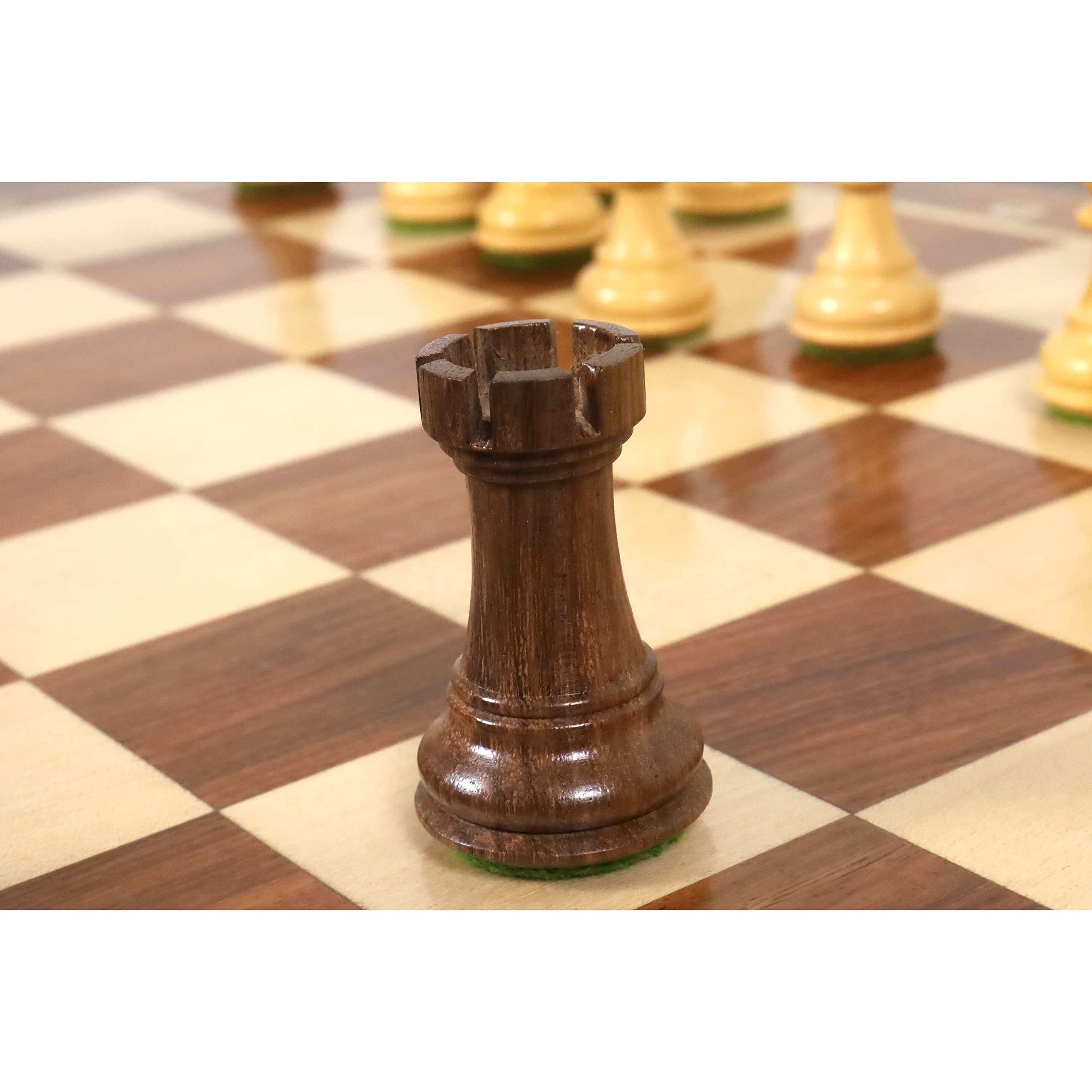 Royal Chess Mall - Gambit Staunton 9,53 cm Scacchi Set - Palissandro dorato ponderato