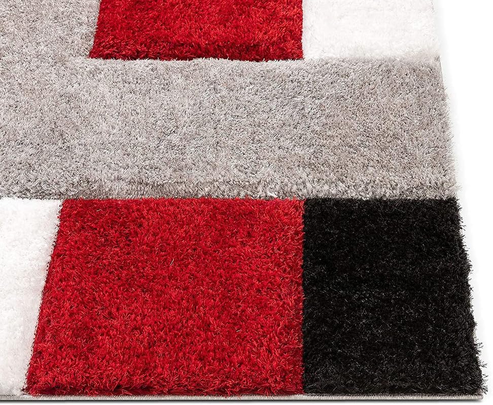 Image of TRANQUIL Polyester Fluffy Fur Rug Shaggy Modern Carpet for Living Room, Bedroom, Guest Room, Kids Room (6x9 Feet, Multi 02)