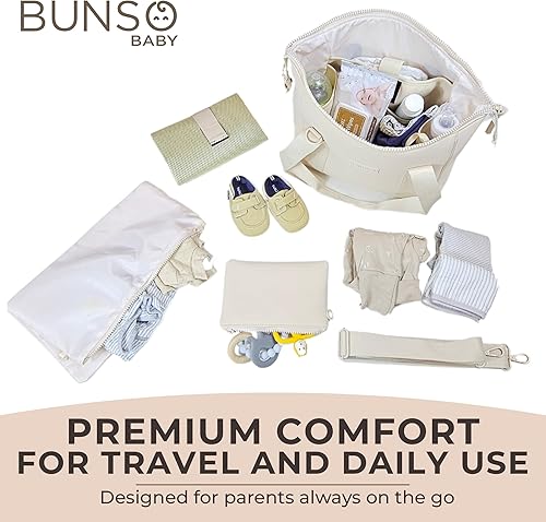 Miniatura 5 de Bolsa de pañales  Bolsa de bebé de neopreno premium para mamá con cambiador portátil y bolsa  Bolsa de pañales ligera y resistente al agua  12 x 7 x