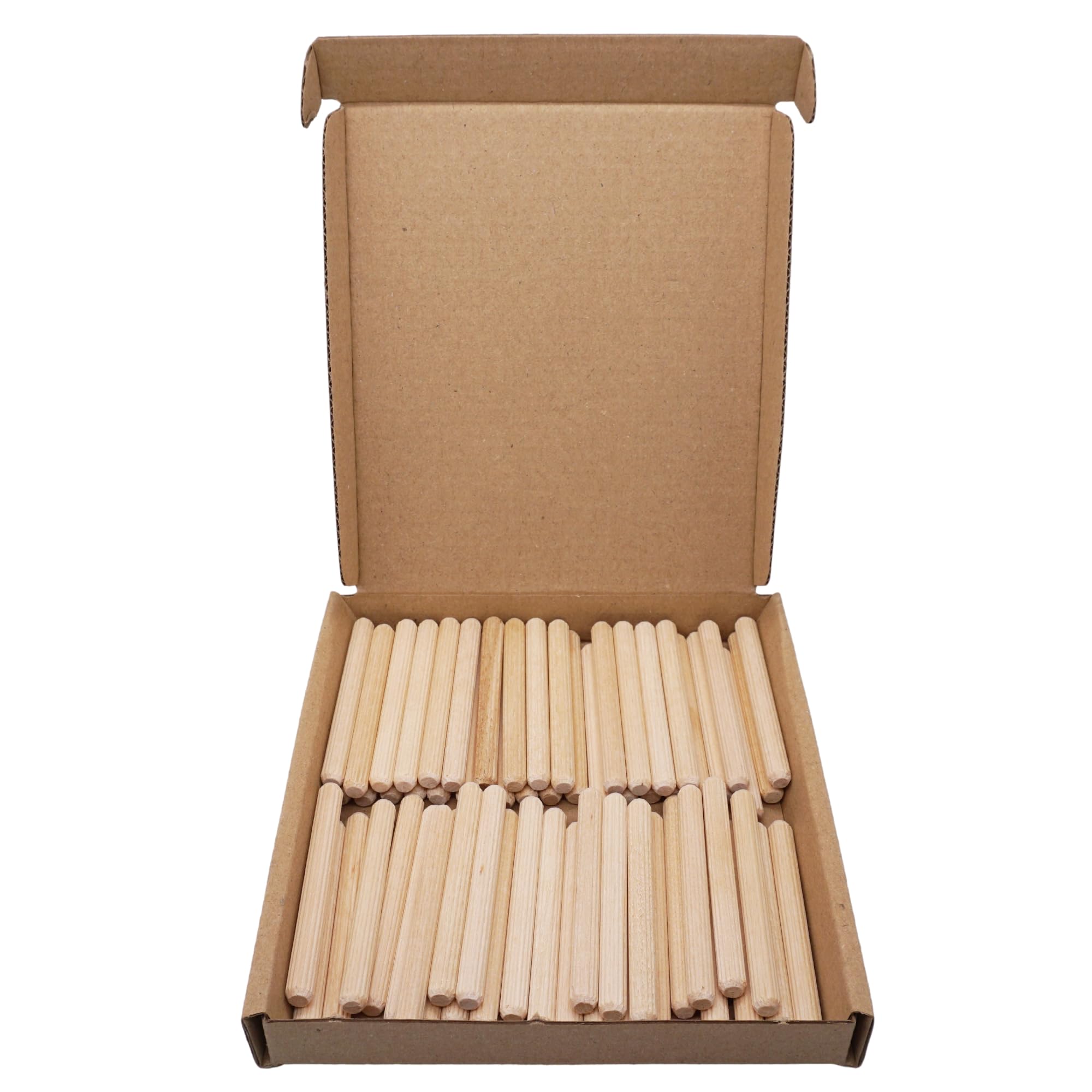 SKIR'CO (50 pcs) Wooden Dowels 6 x 60 mm, Grooved Wood Plugs, Ribbed Pins for Furniture Grooved Dowels - Image 4