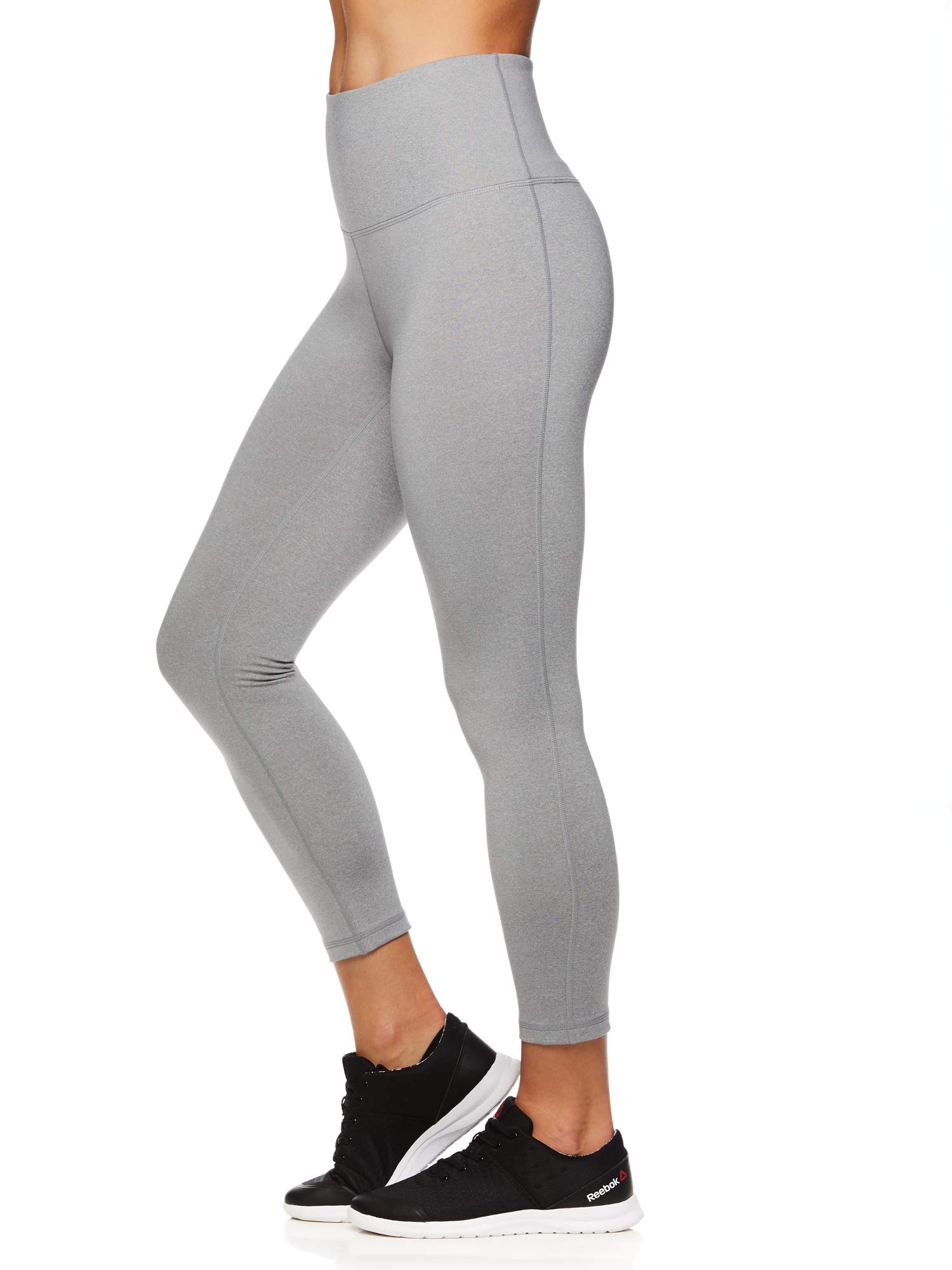 Reebok Womens High Rise Capri Leggings Yoga Pants R144 M/23, Grey, Medium