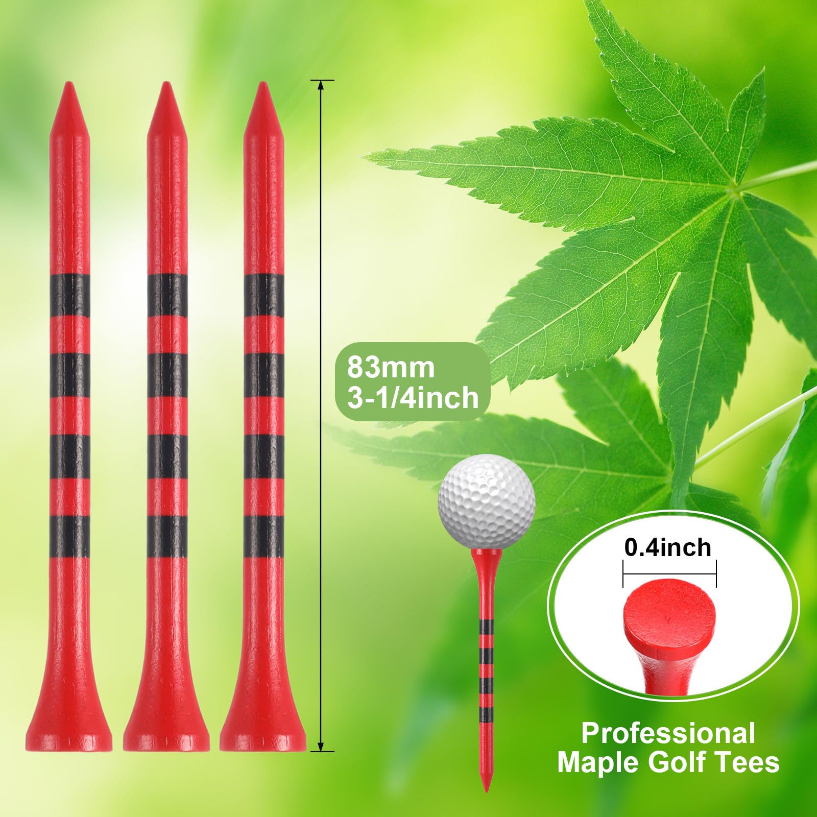 Vinsot 1000 Stück Golf-Tees aus Holz, Golf-Tees für Damen, Herren, Damen, Clubs, Golfball, Themenparty-Zubehör