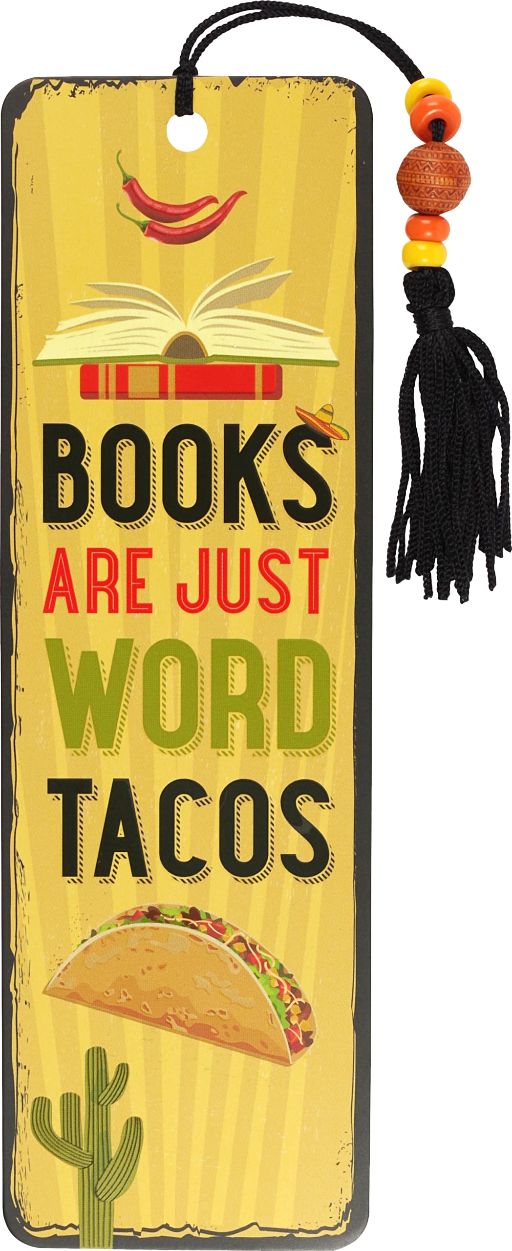 Books are Word Tacos Beaded Bookmark