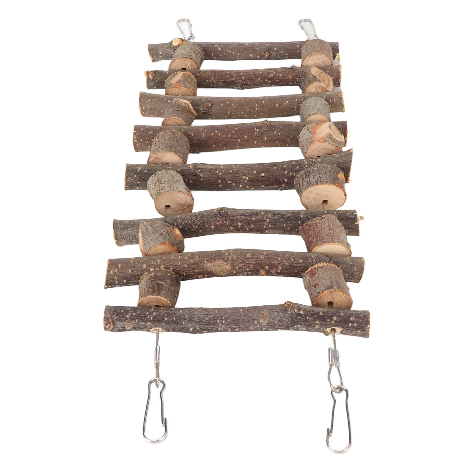 Puente masticable Flexible de la Escalada de Mascotas de Madera de Madera de 60 cm para Loros Chinchillas pequeños Animales de Acero Desmontable diseño de Alambre de Acero para (30 cm)