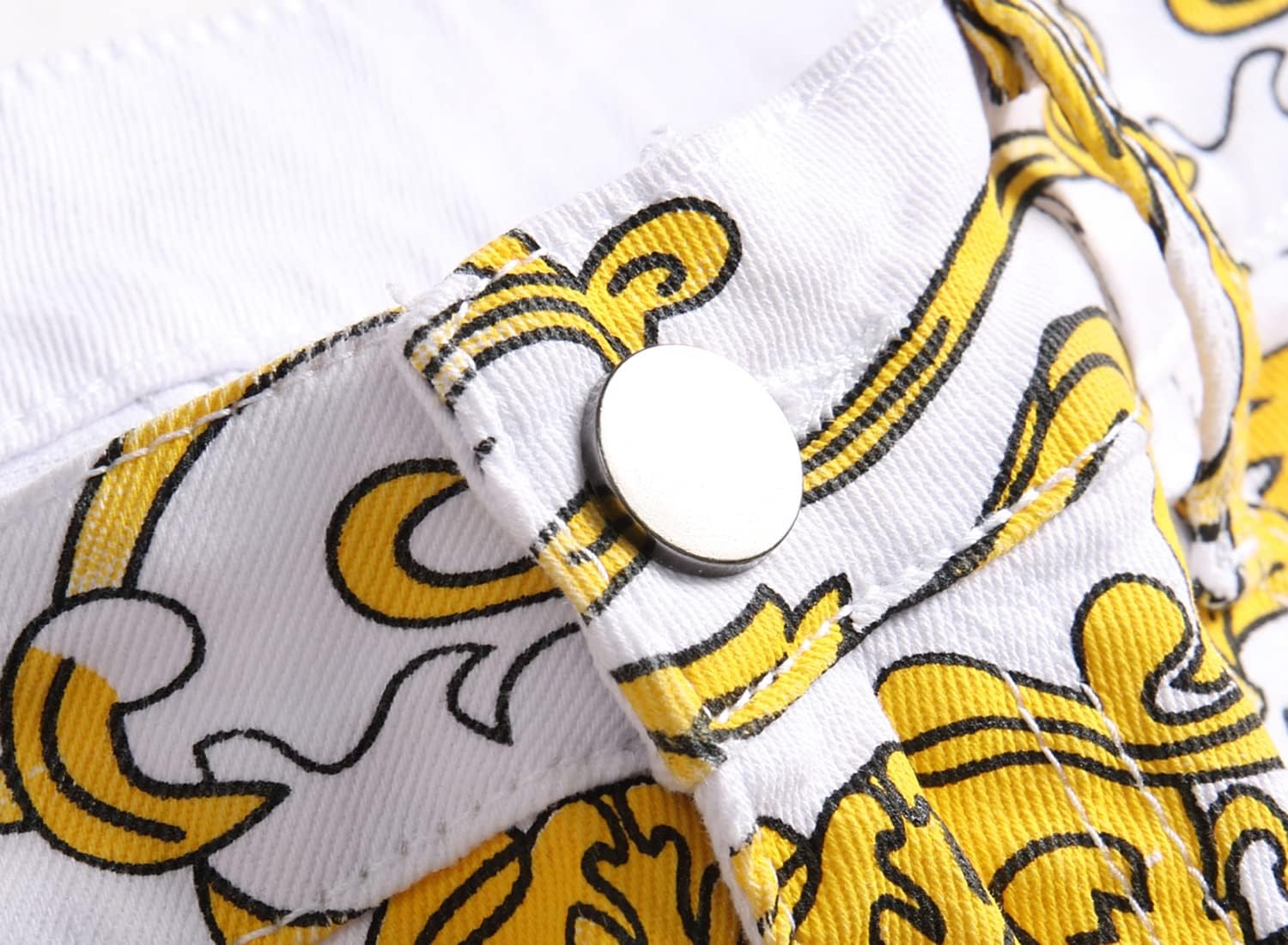 Mens Printed Jeans - Premium Jeans for Men Slim Fit - Skinny Stretch Denim Printed Pants for Men - Image 5