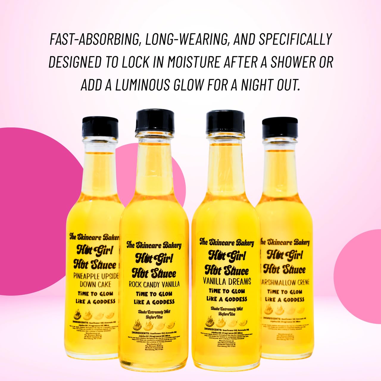The Skincare Bakery Viral Hot Girl Hot Sauce Body Oil - Sugar Cookie - Fast-Absorbing Glow Oil - Glazed Donut Skin Finish - 5 oz -