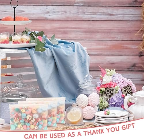 Miniatura 5 de Ireer 100 bolsas de maquillaje de regalo de agradecimiento, bolsas de cosméticos EVA con cremallera, bolsas de agradecimiento, mini bolsa de aseo a