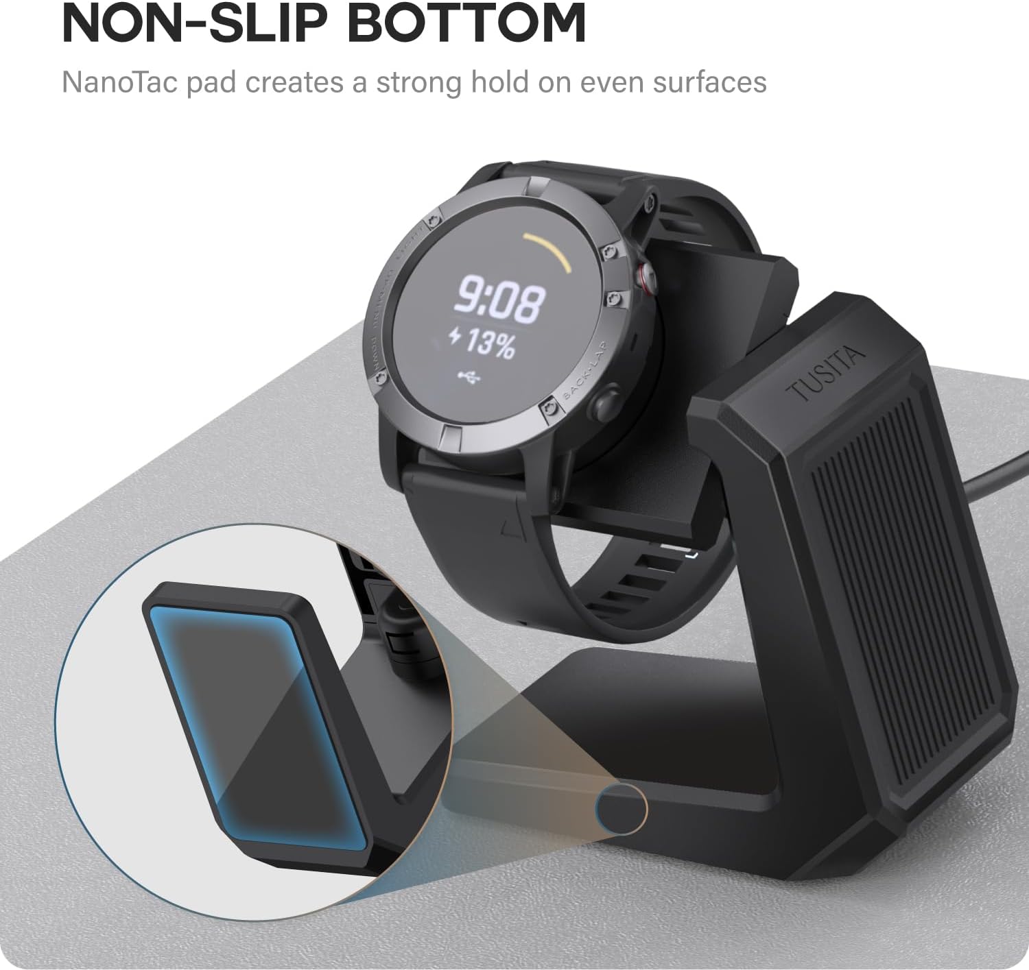 TUSITA Charger Stand Compatible with Garmin Multiple Smart Watch - Multi-Angle Adjustment - Image 4