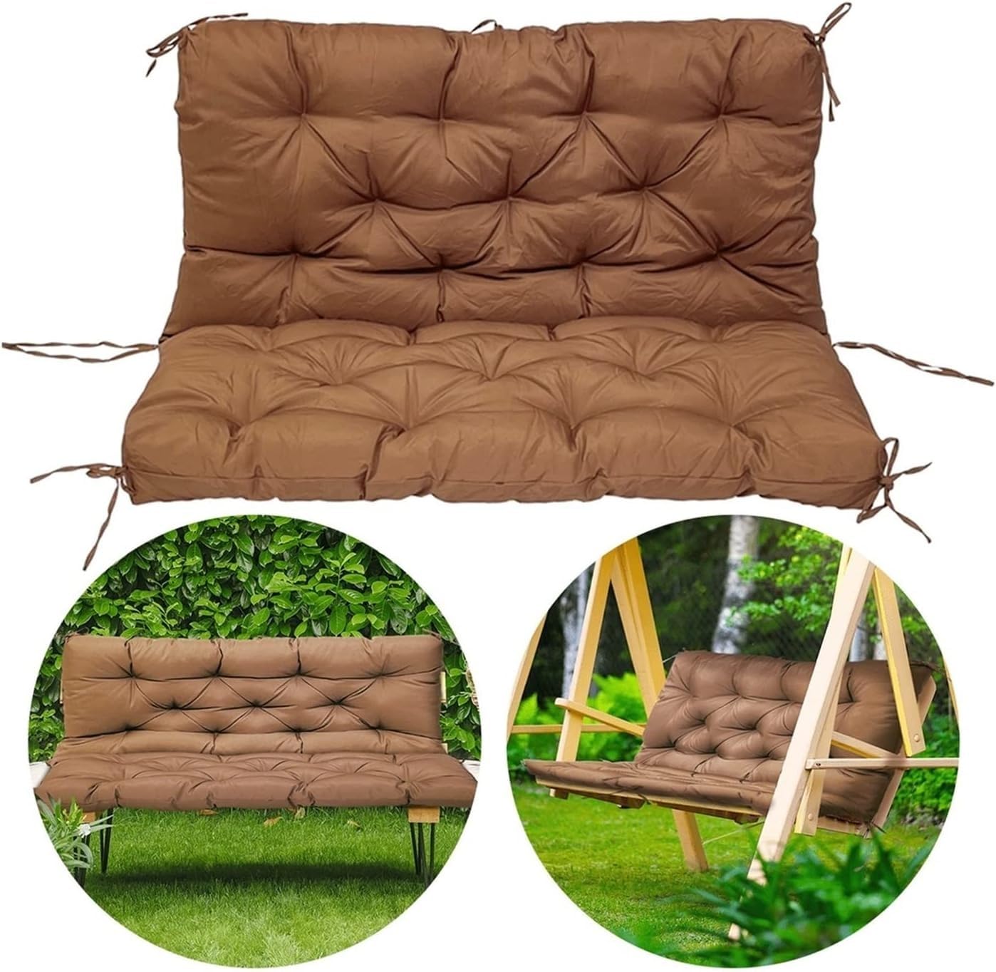 Cuscini per dondolo da esterno, cuscino per panca da giardino per mobili da giardino, cuscini di ricambio per sedie a sdraio a 3 posti, resistenti e confortevoli, per veranda, patio, sedie antiscivolo