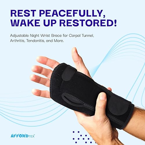 Miniatura 2 de Muñequera para túnel carpiano, extra comodidad para la noche, soporte de muñeca ajustable de noche con férulas para artritis, tendinitis, esguince,