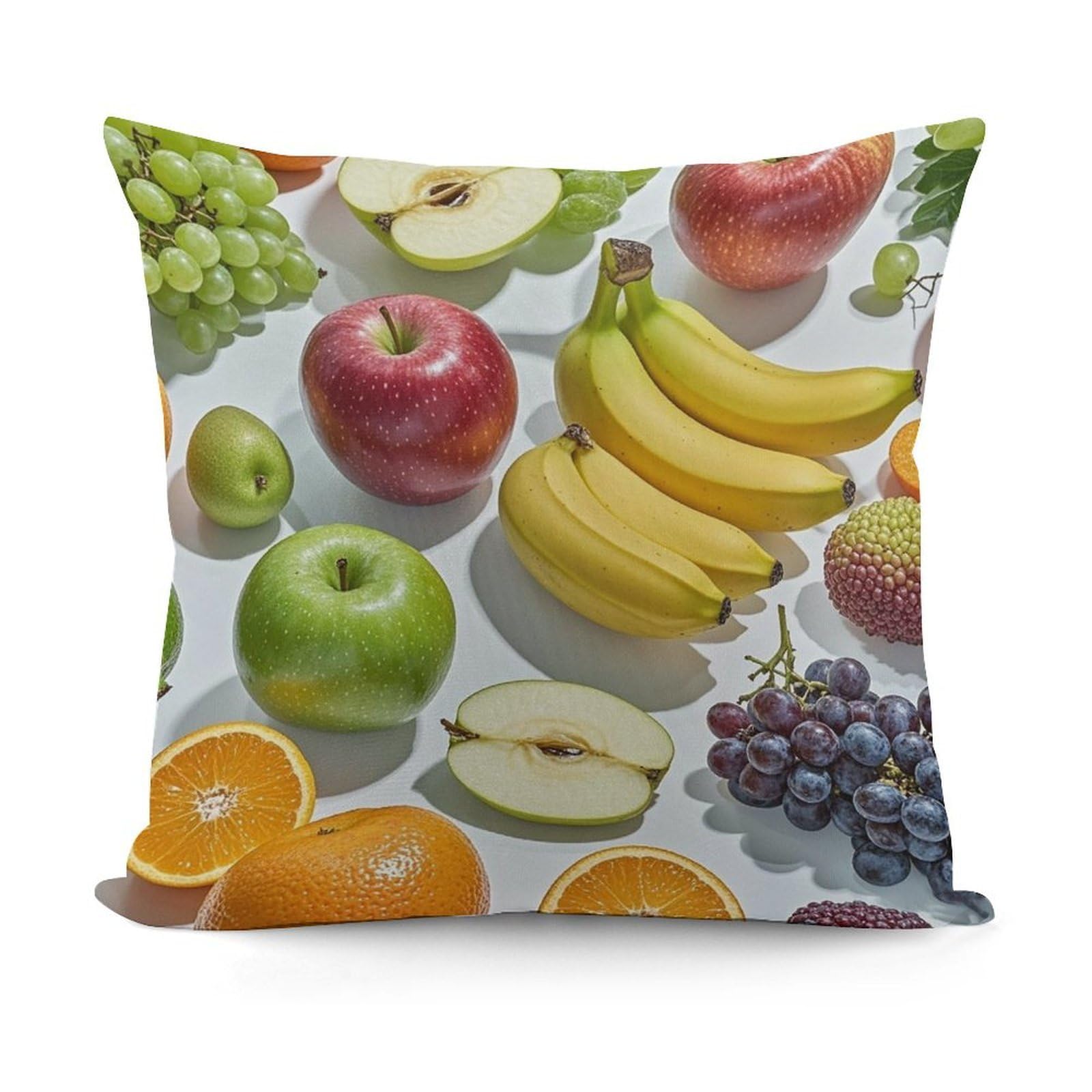 VstaDank Decorative Fruits Throw Pillow Covers Luxury Soft Pillowcases Fluffy Plush Accent Pillow Cases Personalized Square Lumbar Pillows Shells for All Seasons 18" X 18"
