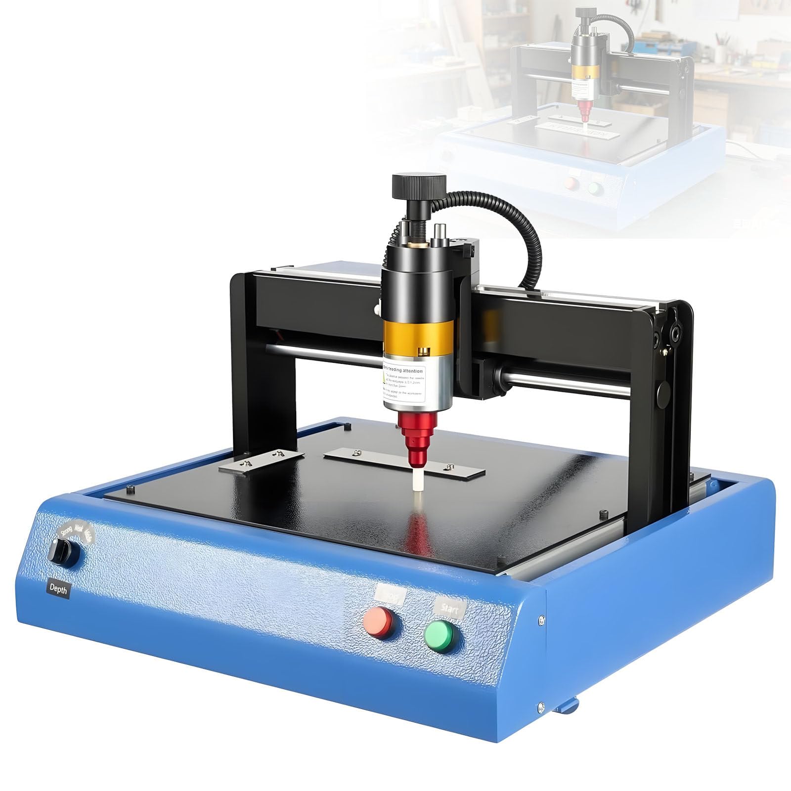 LwiftGal 400W Electric Metal Marking Machine Steel Plate Engraving Machine, 0.05-2mm Depth for Metal Nameplate Tag Marking 200 * 150mm
