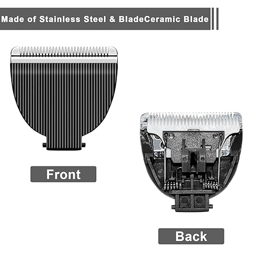 Miniatura 5 de Paquete de 2 cuchillas de repuesto para recortadora de cabello eléctrico profesional y púbico, compatible con Meridian Shaver Grooming Trimmer,