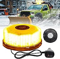 Vista 1 de 1 pieza luz de baliza ámbar, 96 luces LED magnéticas de baliza estroboscópica intermitente de seguridad, precaución, advertencia y emergencia