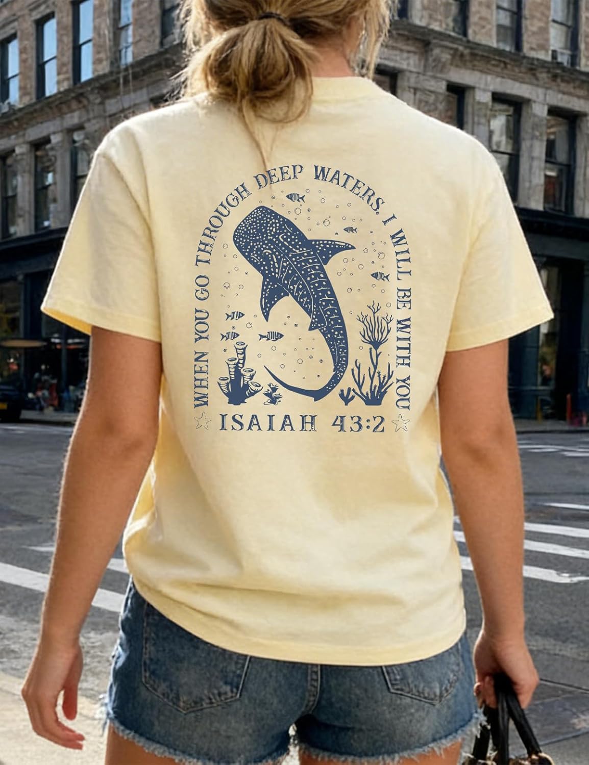 Whale Shark Shirt Whale Ocean T-Shirt When You Go Through Deep Waters Whale Shirt Christian Shirts for Women Men - Image 5