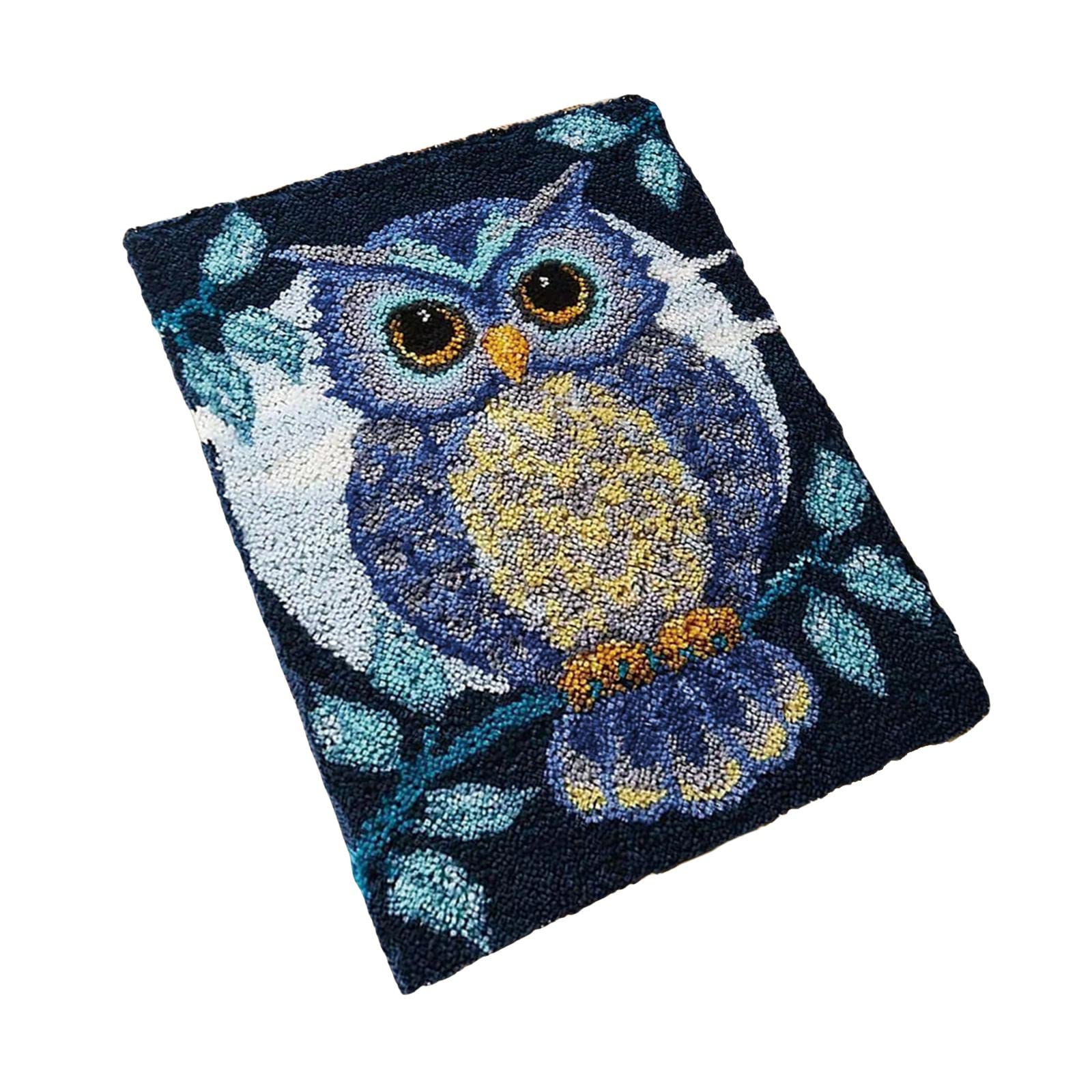 rockible Owl DIY Teppichherstellungsset 14 Bodenmatte Handarbeit Handgemachter Häkelteppich Kreatives Teppichherstellungsset Kits für